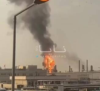  فیلم / لحظه انفجار در مخازن سوخت شرکت باپکو انرژی بحرین
