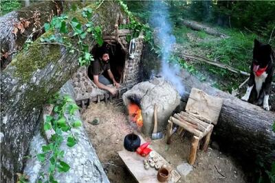  کمپ بقا؛ ساخت کلبه سنگی در اعماق جنگلهای شمال کشور