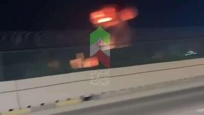  لحظه اصابت مستقیم موشک در بحرین