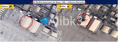  تصاویری از حمله ایران به پایگاه آمریکا در امارات