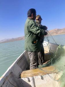  کشف ۲۱۰۰ متر تور غیرمجاز در دریاچه سد درودزن