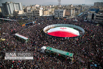  مراسم تشییع پیکر فرماندهان شهید «جنگ رمضان»/ 2