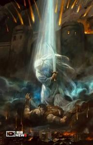  تابلوی جدید حسن روح الامین برای شهادت حضرت علی علیه السلام