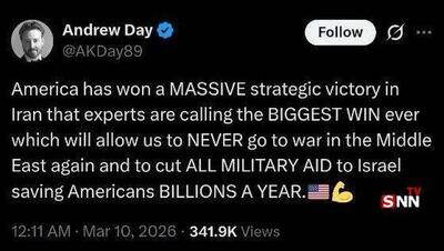  توییت کنایه‌آمیز یک نویسنده و تحلیل‌گر سیاسی آمریکایی: ما بالاخره یاد گرفتیم دیگه هرگز نباید در خاورمیانه وارد جنگ بشیم