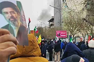  پخش این تصویر از راهپیماییِ امروز در صداوسیما توجه‌برانگیز شد