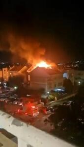  تصاویری از آتش‌سوزی بزرگ در نزدیکی تل‌آویو