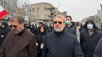  حضور علی لاریجانی در راهپیمایی روز قدس