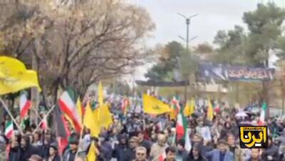  حضور مردم کرمان در راهپیمایی روز قدس + فیلم