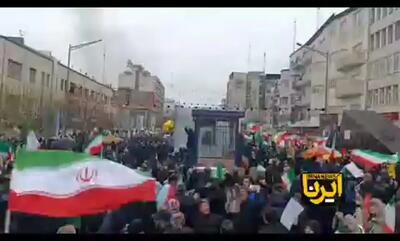  شعار مرگ بر آمریکا و اسرائیل در چهارراه ولیعصر + فیلم