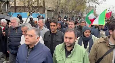  حضور وزیر نفت در راهپیمایی روز قدس