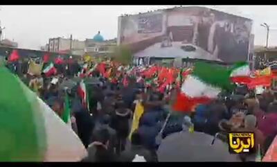  نوای حیدر حیدر راهپیمایان روز قدس در میدان انقلاب تهران + فیلم