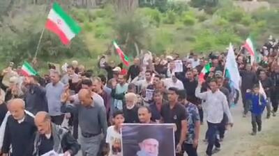  خروش مردم برنطین رودان در روز قدس + فیلم