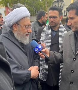  آملی لاریجانی در راهپیمایی روز قدس حضور یافت