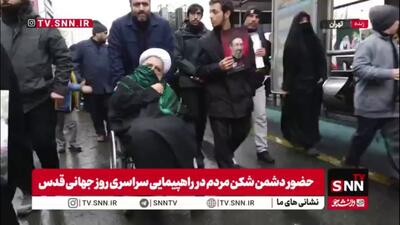  حضور آیت الله جاودان از اساتید اخلاق در راهپیمایی روز قدس