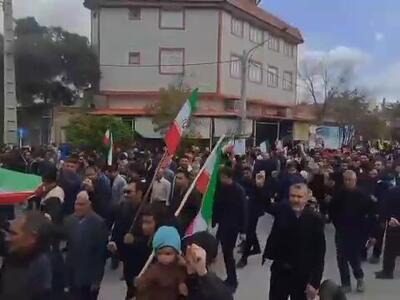  ارسنجان؛ لرزش زیر پای صهیونیست‌ها با فریاد‌های رسای مردم ولایت‌مدار + فیلم