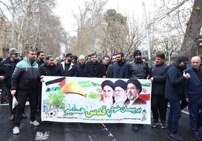  حضور پرشور جامعه ورزش در راهپیمایی روز قدس