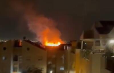  محل اصابت موشک‌های ایرانی در قلب تل آویو