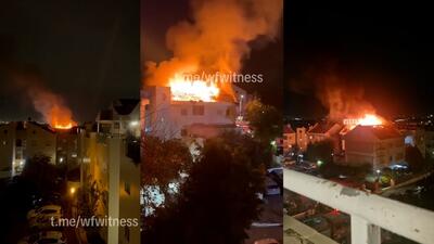  12 ویدیو از به آتش کشیدن اسرائیل توسط موشک‌های ایران