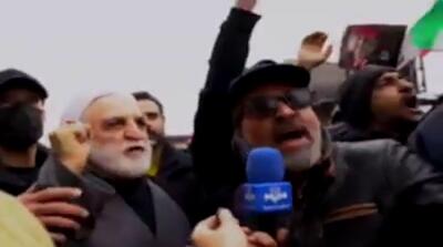  لحظه اصابت موشک به ساختمانی در نزدیکی محل حضور رئیس قوه قضاییه