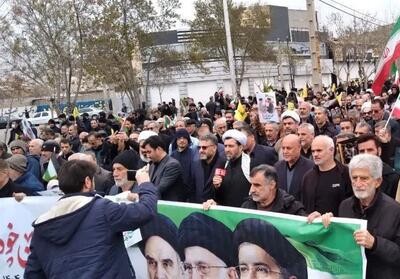  حضور تاریخی مردم روزه‌دار اسلامشهر در راهپیمایی روز جهانی قدس فیلم - تسنیم