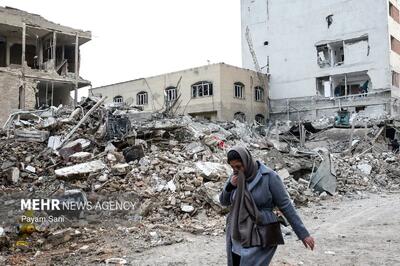  آثار وحشتناک حمله به محله بریانک تهران