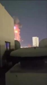  لحظه حمله موشکی به برج سیتی‌بانک آمریکا در دبی