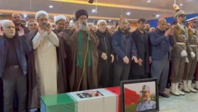  مراسم وداع با شهید نصیرزاده آغاز شد