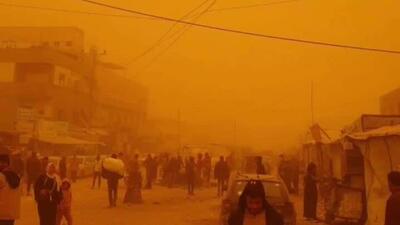  طوفان شن عظیمی نوار غزه را درنوردید