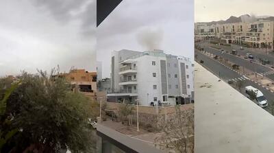  پنج ویدیو از اصابت موشک‌های ایران به ایلات