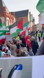  اجتماع پرشور هزاران ایرانی در حمایت از ایران در فرانکفورت آلمان+ فیلم