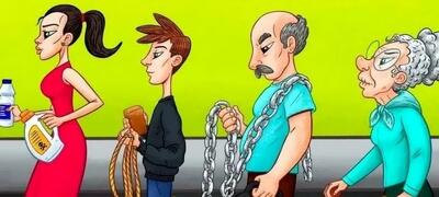  بازی فکری/آیا می‌توانید در عرض 7 ثانیه بگویید چه کسی قصد داره خودکشی دارد؟