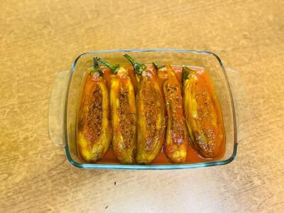  طرز تهیه بادمجان شکم‌پر در منزل + فیلم