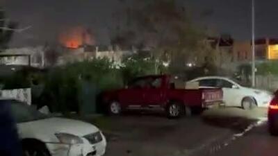  وقوع آتش‌سوزی در اربیل درپی حملۀ پهپادی به یک هدف آمریکایی