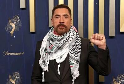  «نه به جنگ» خاویر باردم روی فرش قرمز اسکار
