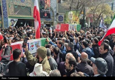  وداع گرمساری‌ها با شهید مدافع آسمان کشور - تسنیم