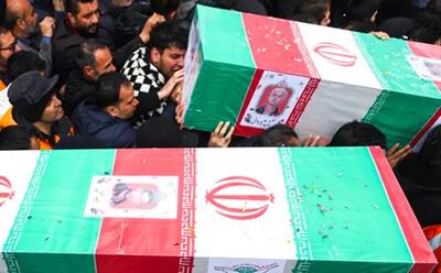  تشییع 5 شهید جنگ در همدان
