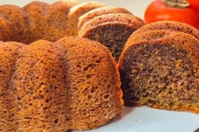  طرز تهیه کیک خرمالو خوشمزه و خوش بافت با تمام نکات