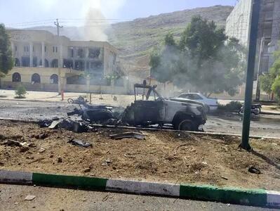  حمله هوایی مستقیم رژیم صهیونیستی ـ آمریکایی به آمبولانس هلال‌احمر در لار حین امدادرسانی + عکس