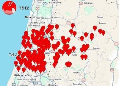  رسانه‌های عبری: موج جدید حمله موشکی ایران، انفجار در تل‌آویو و فعال شدن آژیرها در ۱۶۰ نقطه