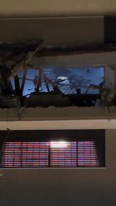  هدف قرار گرفتن نقطه‌ای یک طبقه از یک ساختمان در تل‌آویو + فیلم