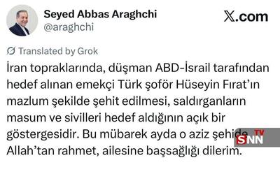  تسلیت وزیر امور خارجه در پی شهادت شهروند ترکیه در جریان حمله امریکایی-صهیونیستی به ایران