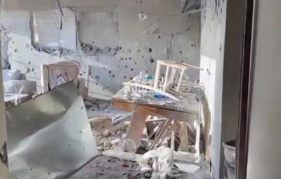  تصاویری از محل اصابت موشک‌های ایرانی که منجر به هلاکت دو صهیونیست در این مکان شد