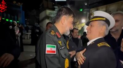  سردار رادان در جمع تجمع کنندگان میدان تجریش تهران