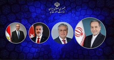  گفت‌وگوی تلفنی عراقچی با وزرای خارجه ترکیه، مصر و پاکستان