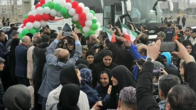  استقبال تیم ملی فوتبال بانوان در قزوین