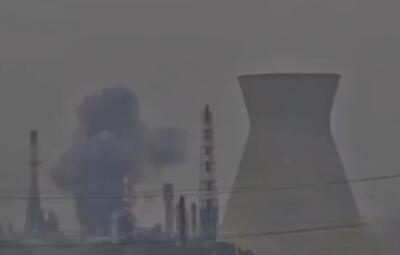  انتشار لحظه اصابت موشک‌های ایران به نیروگاه و پالایشگاه حیفا از دید دوربین مداربسته