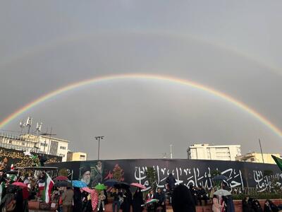  تصویری عجیب از آسمان تهران دقایقی پیش از تحویل سال