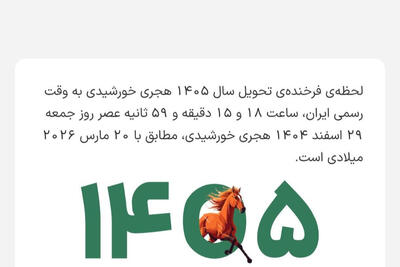  سال تحویل ساعت چند است؟