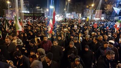  راهپیمایی باشکوه بجنوردی‌ها تنها ۳ ساعت پس از سال تحویل + فیلم