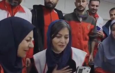  پردیس احمدیه بازیگر سینما، آغاز سال جدید ۱۴۰۵ را در کنار امدادگران هلال‌احمر گذراند